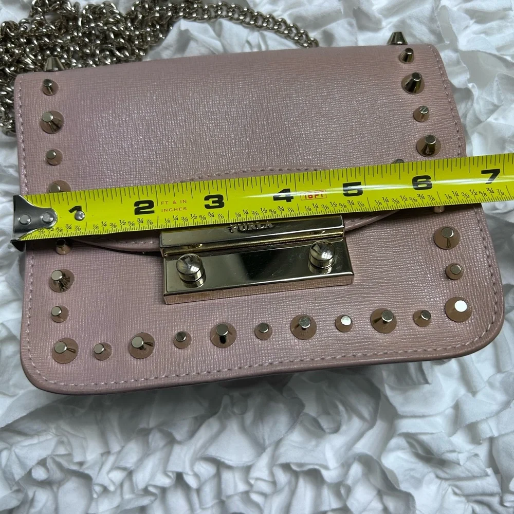 ⤵️ FURLA • Dusty Pink Crossbody Leather Bag • Mini/Small • - Picture 8 of 11